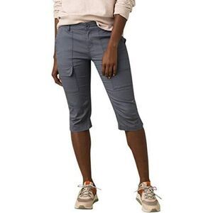 Womens 8 New NWT Gray Hike Shorts Pocket Long UPF 40 Trail Elle Prana Knicker